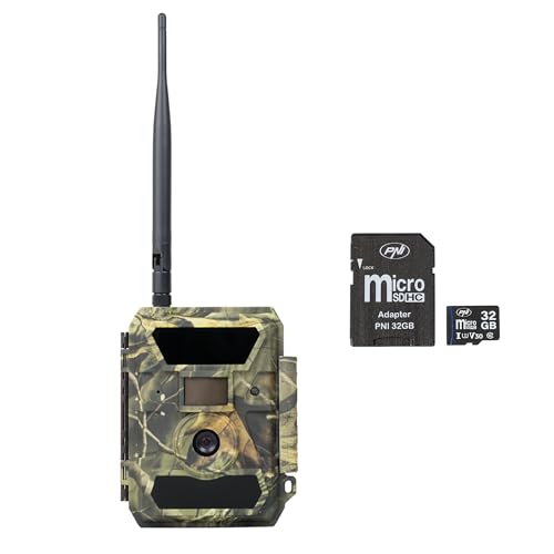 PNI Hunting 350C 12 MP Jagdkamera-Paket mit 3G-Internet, SMS 32 GB MicroSD-Speicherkarte mit SD-Adapter PNI Hunting 350C 12 MP Jagdkamera-Paket mit 3G-Internet, SMS 32 GB MicroSD-Speicherkarte mit SD-Adapter von PNI