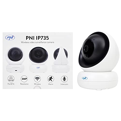 PNI IP735 3Mp Videoüberwachungskamera P2P Wireless PTZ, microSD-Kartensteckplatz, Steuerung über die Anwendung von PNI