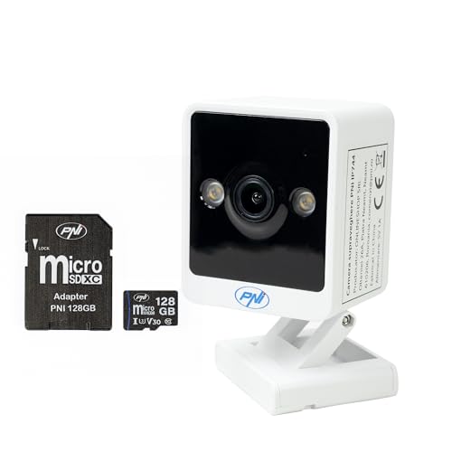 PNI IP744 4MP-Videoüberwachungskamerapaket mit IP, Bewegungserkennung 128 GB MicroSD-Speicherkarte mit SD-Adapter PNI IP744 4MP-Videoüberwachungskamerapaket mit IP, Bewegungserkennung 128 GB MicroSD-Speicherkarte mit SD-Adapter von PNI