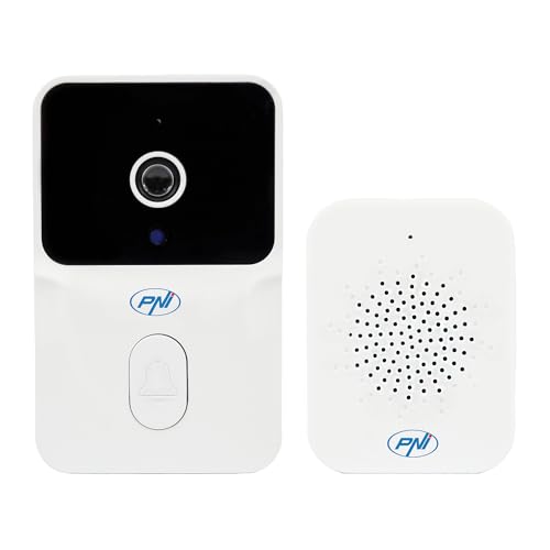 PNI Safe Haus IDB12 Video-Türklingel, WiFi, Nachtsicht, IP54, eingebaute Batterie, Steuerung mit Tuya App von PNI