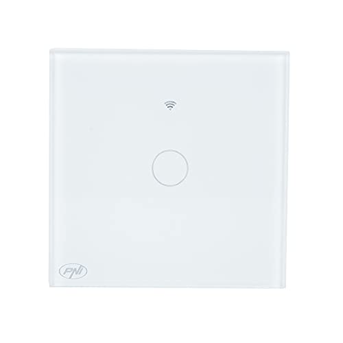 Smart Switch mit PNI SafeHome PT101L WiFi Touch, 10A, Steuerung über Tuya Smart App, kompatibel mit Alexa und Google Assistant - Live Wire, ohne Null von PNI