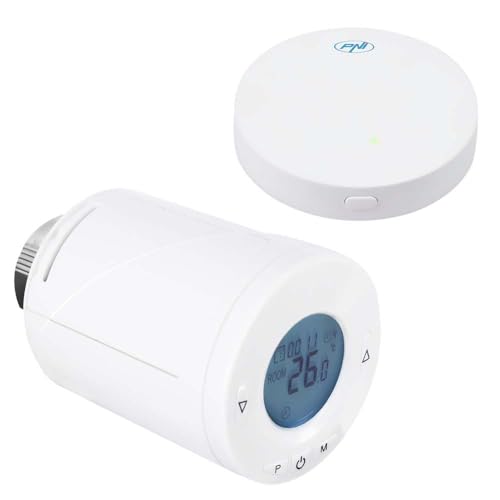 WiFi-Kit intelligenter Thermostatkopf PNI CT25T für Heizkörper + Hub PNI CT25WIFI mit Internetsteuerung von PNI