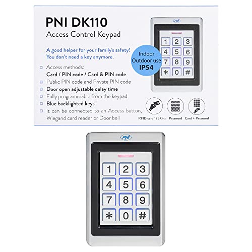 Zutrittskontrolltastatur PNI DK110, freistehend, außen und innen, IP54 von PNI