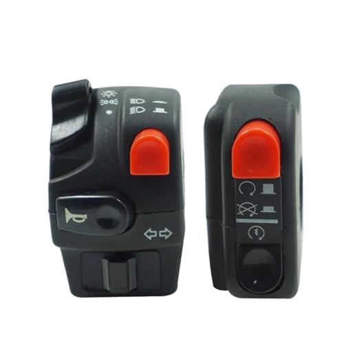 PNMNZTPAP 12 V Universal 7/8 '' 22 mm Lenker Motorradschalter Scheinwerfer Blinker Hupe EIN AUS Starten Töten Schalter Passend for Yamaha Passend for BMW Motorrad-Lenkerschalter(Right and Left) von PNMNZTPAP