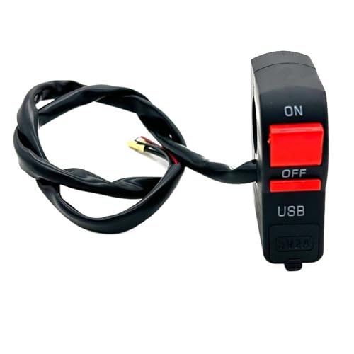 PNMNZTPAP 22 mm 7/8 Zoll 12 V 2 A Universal-Lichtschalter for Motorradlenker, Start-Flammendurchschlag, EIN/AUS-Taste, for USB-Ladegerät und Anzeige Motorrad-Lenkerschalter PNMNZTPAP 22 mm 7/8 Zoll 12 V 2 A Universal-Lichtschalter for Motorradlenker, Start-Flammendurchschlag, EIN/AUS-Taste, for USB-Ladegerät und Anzeige Motorrad-Lenkerschalter von PNMNZTPAP