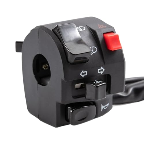 PNMNZTPAP 22mm Motorrad Schalter Motorrad Hupenknopf Blinker Elektrische Nebelscheinwerfer Licht Starten Lenker Controller Schalter Motorrad-Lenkerschalter(Left Switch) von PNMNZTPAP