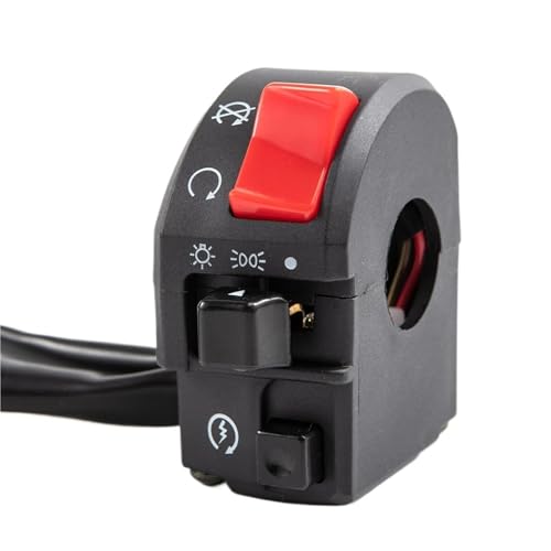 PNMNZTPAP 22mm Motorrad Schalter Motorrad Hupenknopf Blinker Elektrische Nebelscheinwerfer Licht Starten Lenker Controller Schalter Motorrad-Lenkerschalter(Right Switch) von PNMNZTPAP