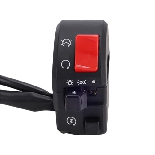 PNMNZTPAP 22mm Universal Motorrad Schalter Motorrad Hupenknopf Blinker Elektrische Nebelscheinwerfer Licht Starten Lenker Controller Schalter Motorrad-Lenkerschalter(One left) von PNMNZTPAP