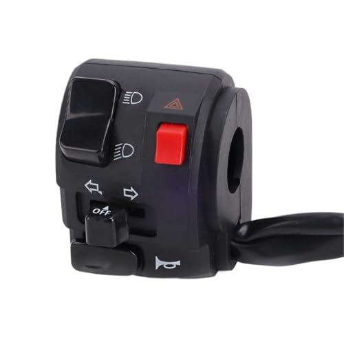 PNMNZTPAP 22mm Universal Motorrad Schalter Motorrad Hupenknopf Blinker Elektrische Nebelscheinwerfer Licht Starten Lenker Controller Schalter Motorrad-Lenkerschalter(One right) von PNMNZTPAP