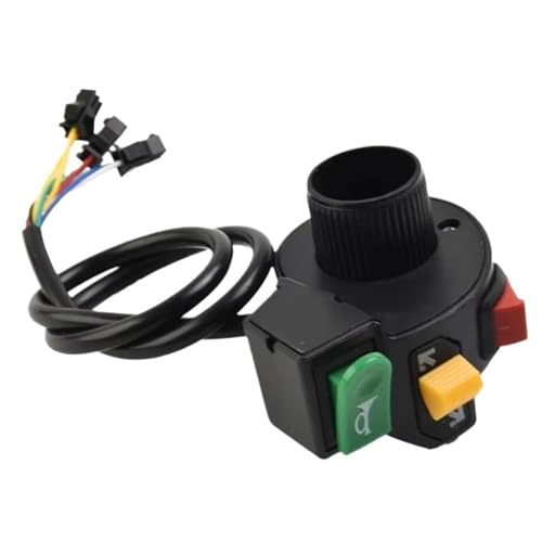 PNMNZTPAP 3in1 Aluminiumlegierung Motorrad Lenker Scheinwerferschalter Drei-Positionen Wasserdichter Schalter 12V Nebelscheinwerfer Retro Schalter 1` Motorrad-Lenkerschalter von PNMNZTPAP