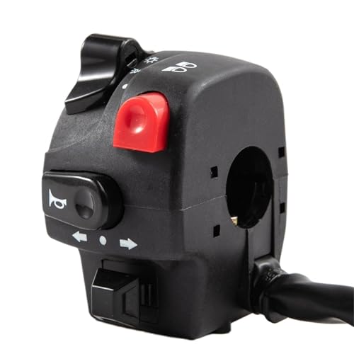 PNMNZTPAP 7/8" 22mm ATV Motorrad Lenker Controll Schalter for Hupe Taste Blinker Elektrische Nebel Licht Starten Töten Warnlicht Motorrad-Lenkerschalter(Left Switch) von PNMNZTPAP