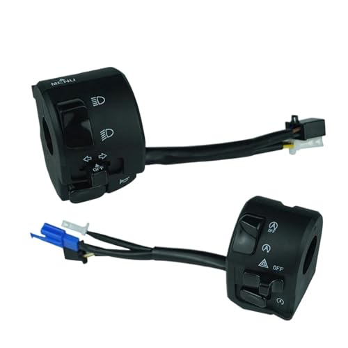 PNMNZTPAP 7/8" 22mm Motorrad-Lenker-Steuerschalter Motorrad-Hupenknopf Blinker Nebelscheinwerfer Licht Startschalter Passend for N MAX155 2022 Motorrad-Lenkerschalter von PNMNZTPAP