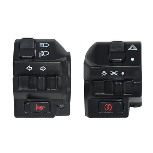 PNMNZTPAP 7/8 "22mm Motorrad Schalter Hupenknopf Blinker Elektrische Nebelscheinwerfer Licht Starten Lenker Controller Motorrad-Lenkerschalter(Left And Right) von PNMNZTPAP