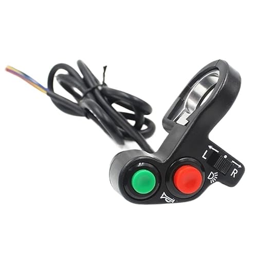 PNMNZTPAP Motorradschalter 7/8" 22mm Lenker Klick-Startschalter Scheinwerfer ausschalten Drei-in-Eins-Hupe Blinker Scheinwerferschalter Motorrad-Lenkerschalter(Type A) von PNMNZTPAP