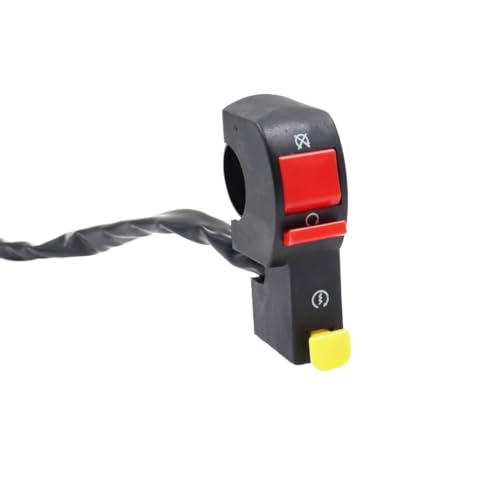 PNMNZTPAP Motorradschalter 7/8" 22mm Lenker Klick-Startschalter Scheinwerfer ausschalten Drei-in-Eins-Hupe Blinker Scheinwerferschalter Motorrad-Lenkerschalter(Type B) von PNMNZTPAP