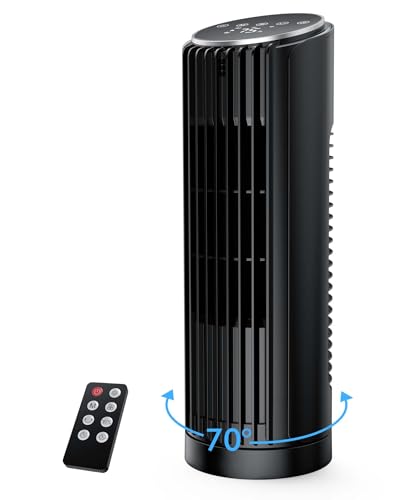 PNTCK Turmventilator mit Fernbedienung, 33cm ventilator leise mit 4 Modi,4 Geschwindigkeiten, 70°Oszillierender, tischventilator, 12-Std-Timer, LED-Anzeige, Automatikbetrieb, 24dB Leiser PNTCK Turmventilator mit Fernbedienung, 33cm ventilator leise mit 4 Modi,4 Geschwindigkeiten, 70°Oszillierender, tischventilator, 12-Std-Timer, LED-Anzeige, Automatikbetrieb, 24dB Leiser von PNTCK