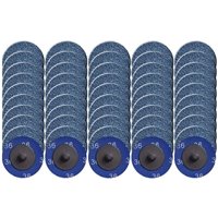 50er-Pack 2 Zoll Schnellwechsel-Schleifscheiben, Roll-Lock-Scheibe mit Zirkonoxid-Beschichtung zur Oberflächenvorbereitung (Körnung 36) von PNUATICM