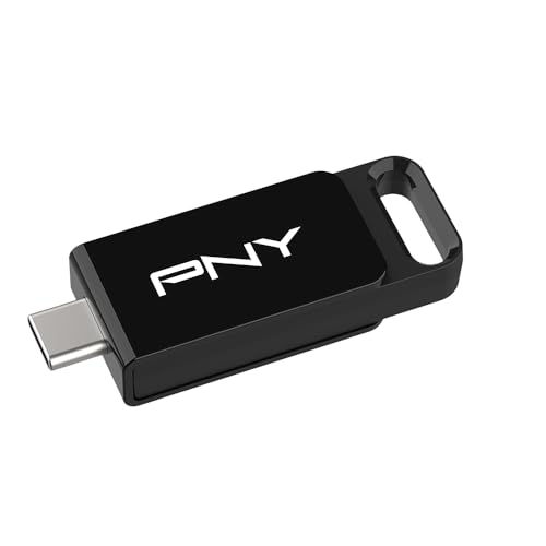 PNY 128GB Elite™ Type-C® USB 3.2 Flash-Laufwerk – Bis zu 120 MB/s Lesen und bis zu 10x schnelleres Schreiben als USB 2.0, zuverlässiges Design, langlebig und tragbar, Type-C-Anschluss von PNY