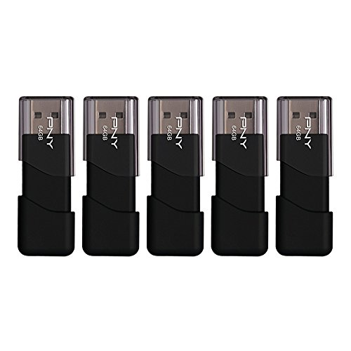 PNY 64GB Attaché 3 USB 2.0 Flash Drive, 5er Pack, schwarz, P-FD64GX5ATT03-MP PNY 64GB Attaché 3 USB 2.0 Flash Drive, 5er Pack, schwarz, P-FD64GX5ATT03-MP von PNY