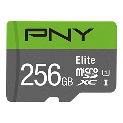 PNY Elite 256GB microSDXC-Speicherkarte + SD-Adapter, 100MB/s Lesegeschwindigkeit, Klasse 10 UHS-I, U1, A1 App Performance, V10 für Full-HD-Video PNY Elite 256GB microSDXC-Speicherkarte + SD-Adapter, 100MB/s Lesegeschwindigkeit, Klasse 10 UHS-I, U1, A1 App Performance, V10 für Full-HD-Video von PNY