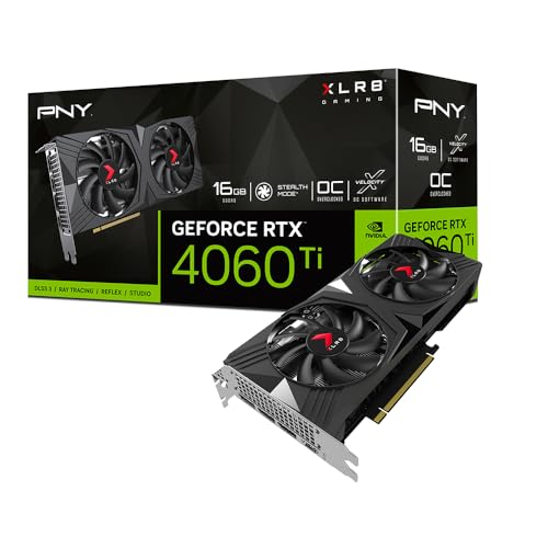 PNY GeForce RTX™ 4060 Ti 16GB XLR8 Gaming Verto Overclocked Dual Fan Graphics Card DLSS 3 von PNY