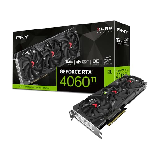 PNY GeForce RTX™ 4060 Ti 16GB XLR8 Gaming Verto Overclocked Triple Fan Graphics Card DLSS 3 von PNY