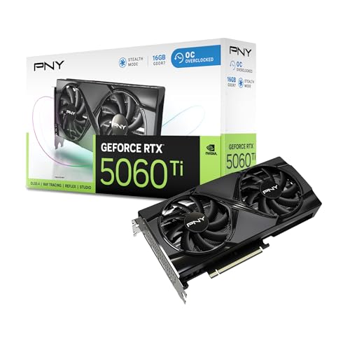 PNY GeForce RTX™ 5060 Ti GPU Overclocked Dual Fan DLSS 4 16GB von PNY