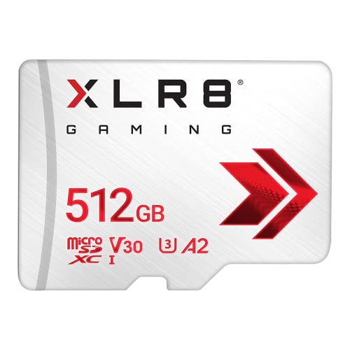 PNY XLR8 Gaming 512 GB Class 10 U3 V30 A2 microSDXC Flash-Speicherkarte, Lesegeschwindigkeit bis zu 100 MB/s, ideal für Smartphones, Tablets, Handheld-Konsolen, weiß PNY XLR8 Gaming 512 GB Class 10 U3 V30 A2 microSDXC Flash-Speicherkarte, Lesegeschwindigkeit bis zu 100 MB/s, ideal für Smartphones, Tablets, Handheld-Konsolen, weiß von PNY
