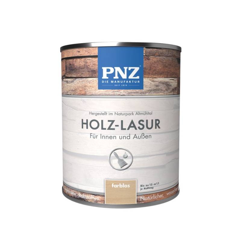PNZ - Die Manufaktur Lasur Holz-Lasur, natürlicher, wasserbasierter Holzanstrich, Innen & Außen von PNZ - Die Manufaktur