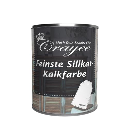 Crayee Feinste Silikat-Kalkfarbe | für Möbel und Wände Innen | Nachhaltig hergestellt mit regionalen Rohstoffen | Hochdeckend, umweltfreundlich, atmungsaktiv, geruchsarm, Gebinde:0.75L, Farbe:basis 02 von PNZ