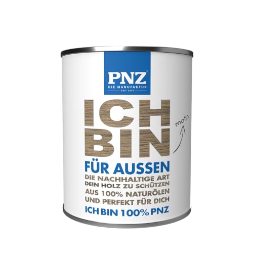 Das PNZ-Öl für Außen | mit über 95% nachwachsenden Rohstoffen | Made in Germany | Holzdeck, Holz-Terrasse, Fenster, Türen, Gartenhäuser, Spielgeräte, Gebinde:2.5L, Farbe:mohn von PNZ