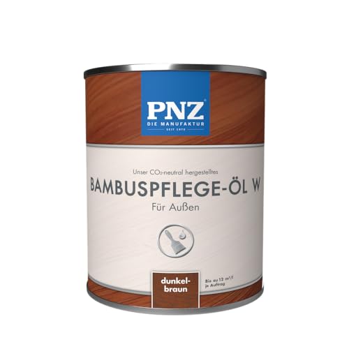 PNZ Bambuspflege-Öl W für Außen | Nachhaltig hergestellt mit regionalen Rohstoffen | lösemittelfrei | mit UV-Schutz für Bambus, Gebinde:0.75L, Farbe:dunkelbraun von PNZ