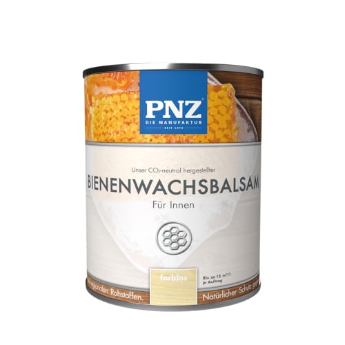 PNZ Bienenwachsbalsam Innen | Nachhaltig hergestellt mit regionalen Rohstoffen | Made in Germany | für Holzdecken, Holzverkleidungen, Regale, Möbel, Gebinde:0.75L von PNZ