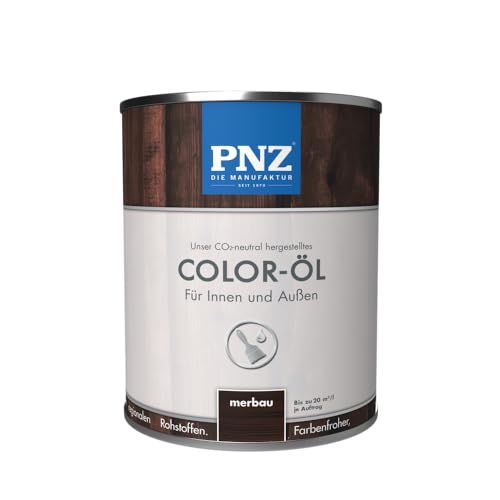 PNZ Color-Öl für Innen und Außen | lösemitttelfreies Farböl | Nachhaltig hergestellt mit regionalen Rohstoffen | für alle Hölzer, auch Bienenhäuser, Gebinde:0.75L, Farbe:merbau PNZ Color-Öl für Innen und Außen | lösemitttelfreies Farböl | Nachhaltig hergestellt mit regionalen Rohstoffen | für alle Hölzer, auch Bienenhäuser, Gebinde:0.75L, Farbe:merbau von PNZ