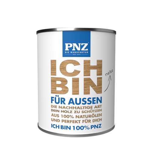 Das PNZ-Öl für Außen | mit über 95% nachwachsenden Rohstoffen | Made in Germany | Holzdeck, Holz-Terrasse, Fenster, Türen, Gartenhäuser, Spielgeräte, Gebinde:0.75L, Farbe:nelke von PNZ