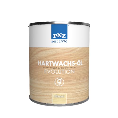 PNZ Hartwachsöl evolution farblos | Nachhaltig hergestellt mit regionalen Rohstoffen | besonders strapazierfähig | Arbeitsplatten, Holzmöbel, Holz-Boden, Gebinde:0.75L, Farbe:classic von PNZ