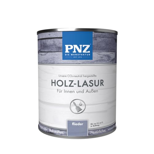 PNZ Holzlasur für Innen und Außen | lösemitttelfreie Farblasur | Nachhaltig hergestellt mit regionalen Rohstoffen | für alle Hölzer, auch Bienenhäuser, Gebinde:2.5L, Farbe:flieder von PNZ