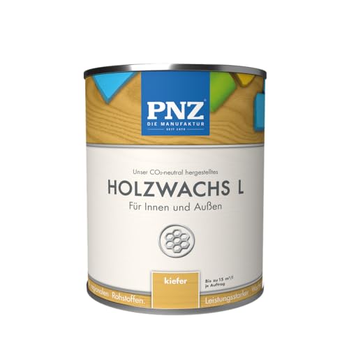 PNZ Holzwachs L für Innen und Außen | lösemitttelfreier Wachsanstrich | Nachhaltig hergestellt mit regionalen Rohstoffen | für alle Hölzer, auch Bienenhäuser, Gebinde:0.75L, Farbe:kiefer von PNZ