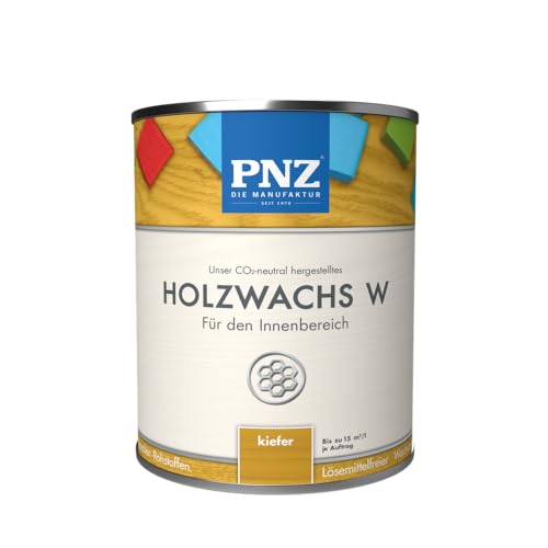 PNZ Holzwachs W für Innen | lösemitttelfreier Wachsanstrich | Nachhaltig hergestellt mit regionalen Rohstoffen | für alle Hölzer, Gebinde:2.5L, Farbe:kiefer von PNZ