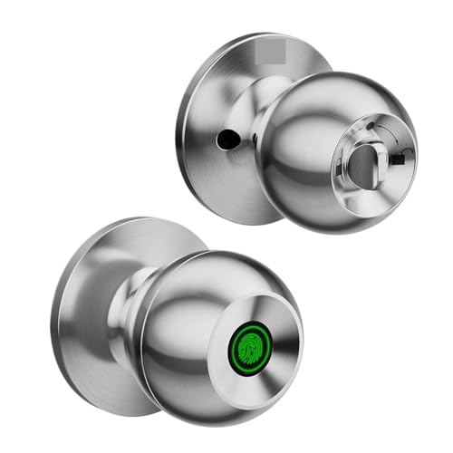 Intelligenter Türgriff. Intellinter Türgriff, Wiederaufladbarer Finrabdruck-Türgriff Mit Schlüssel(Silver) von POABCVYD