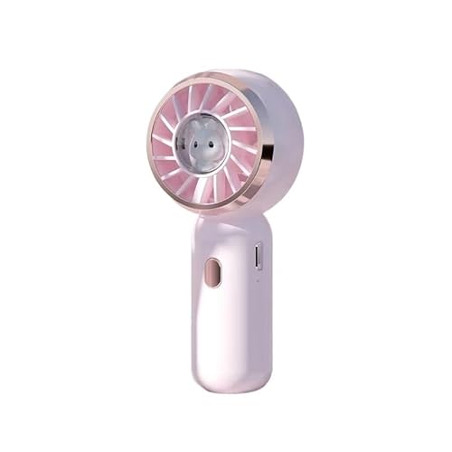 POABCVYD Handventilator. 2 Stück Tragbarer Mini-Ventilator, 3 Farben, Süßer Handventilator Mit 3 Geschwindigkeiten Und Wiederaufladbarem USB Tragbar(Pink) von POABCVYD