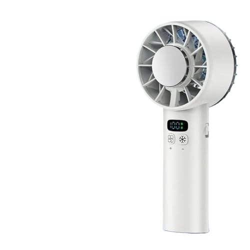 POABCVYD Handventilator. Eiskompresse Hochgeschwindigkeits-Kühlventilator Handheld-LED-Digitalanzeige for Outdoor-Sport Tragbar(Black) von POABCVYD