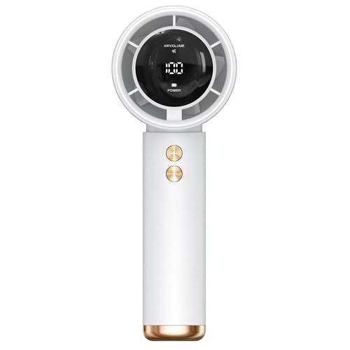 POABCVYD Handventilator. Tragbarer Kühlventilator, wiederaufladbarer Handventilator mit 100 Geschwindigkeiten, einstellbarer Luftstrom Tragbar(Gray) von POABCVYD