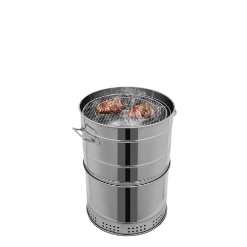 360° rauchfreies Fass aus Edelstahl tragbarer Holzkohlegrill Grill for den Außenbereich for Camping Picknicks Grillabende im Garten 360° rauchfreies Fass aus Edelstahl tragbarer Holzkohlegrill Grill for den Außenbereich for Camping Picknicks Grillabende im Garten von POADGBCN