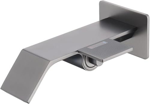 An der Wand montierter verdeckter Einhebel-Waschtischhahn for zu Hause moderner Waschtisch Mischhahn for Badezimmer(Gray) von POADGBCN