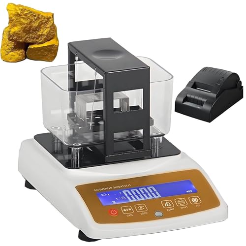 Digitaler Reinheitsdichtetester for Gold Silber und Platin Karat Analysator for Schmuck Bank Pfand Metallprüfgerät in Laborqualität(1203K+printer) von POADGBCN
