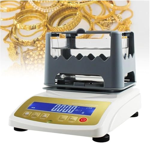 Digitaler elektronischer Goldreinheitsprüfer mit Drucker Echtheits und Dichteprüfer for Edelmetalle for Gold Silber Platin(Withoutprinter,XF600K) von POADGBCN