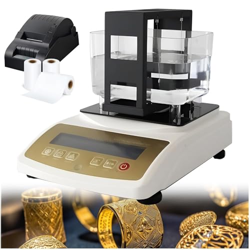 Digitaler elektronischer Goldreinheitsprüfer mit Drucker Echtheits und Dichteprüfer for Edelmetalle for Gold Silber Platin(Withprinter,XF1203K) von POADGBCN