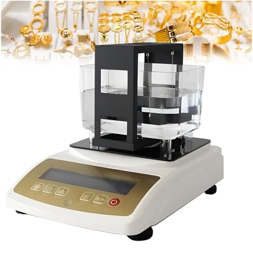 Goldreinheitsprüfgerät mit Drucker 0,001g Präzisionswaage for Schmuck Bank Pfandleihe Edelmetall Forschungslabor(Withoutprinter,XF2203K) von POADGBCN