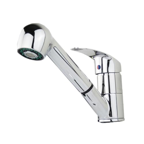 Küchenspülenarmatur mit ausziehbarer Brause 360°Drehung Einhebel Wasserhahn aus Zinklegierung for den Heimgebrauch einfache Installation von POADGBCN